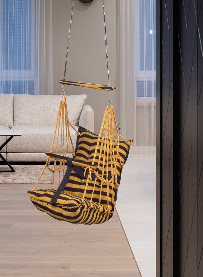 BOFFLE® Cotton Swing Chair for Kids Baby's Children Folding and Washable1-3 Years with Safety Belt/Home,Garden Jhula for Babies|Swing for Kids | Seat and Back Side 16x16 inch - Image 1